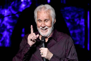 Διάσημος Άνθρωπος Kenny Rogers — Σκούρο μπλε Ταπετσαρία