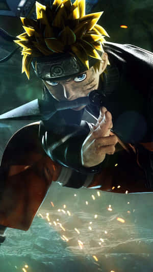 Δυναμική Πόζα Δράσης Naruto για Κινητό — Naruto ζωντανό GIF Ταπετσαρία