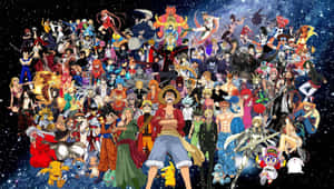 Δύο χαρακτήρες anime πιασμένοι χέρι χέρι — Anime Χαρακτήρες Ταπετσαρία