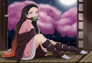 Εικονογράφηση Fan Art του Nezuko από το Demon Slayer