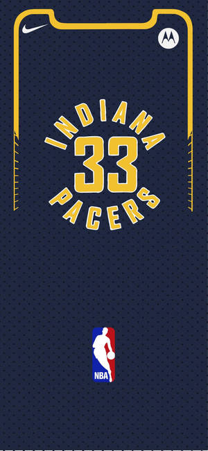 Ταπετσαρία εικονογράφησης φανέλας Indiana Pacers — iPhone 12 mini Ταπετσαρία