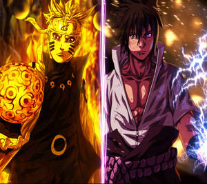 Εκπληκτικό Naruto και Sasuke Rasengan — Ναρούτο μπάριον μόδα Ταπετσαρία