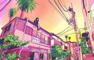 Φόντο Purple Anime — Μωβ αισθητική GIF Ταπετσαρία