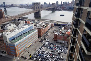 Εναέρια Λήψη του South Street Seaport — Αυτοκίνητα Ταπετσαρία