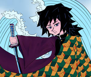 Εντυπωσιακό Έργο Τέχνης Demon Slayer — Cool Demon Slayer Ταπετσαρία