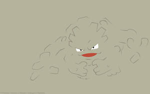 Εξελιγμένος Geodude Απλό Γκρι Περίγραμμα — Nintendo Ταπετσαρία