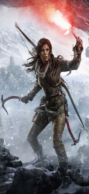Φόντο iPhone Xs Max Rise Of The Tomb Raider — 1170x2532 Ταπετσαρία