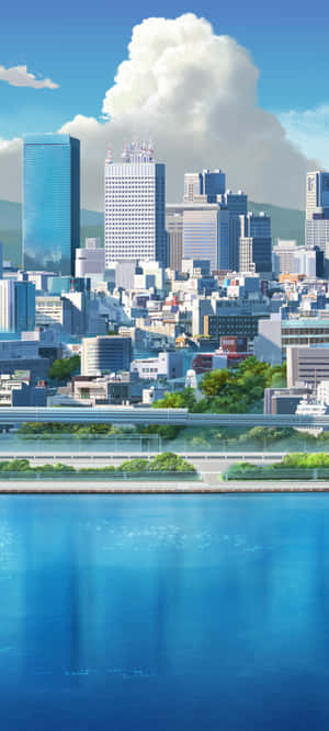 Εικόνες Anime City — 1080x2400 Ταπετσαρία