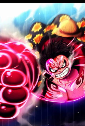 Ταπετσαρία Επίθεσης Luffy Gear 4 με Εκρηκτική Ορμή — Luffy gear 4 Ταπετσαρία