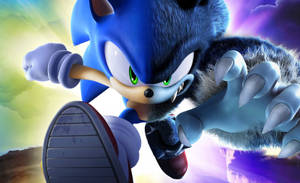 Ταπετσαρία όπου ο Sonic The Hedgehog μεταμορφώνεται σε Werehog.
