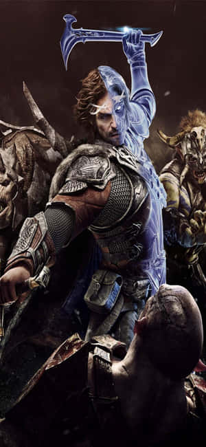 Iphone X Shadow Of Mordor Φόντο — Galaxy S24 Ταπετσαρία
