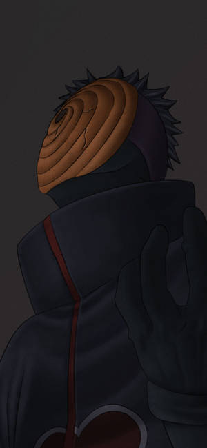 Εικόνα οθόνης τηλεφώνου με τον Obito με ρόμπα Akatsuki ταπετσαρία — iPhone 18 Ταπετσαρία