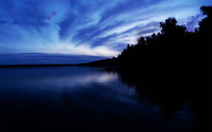 Ηλιοβασίλεμα Αισθητική Σκούρο Μπλε HD — Aesthetic Dark Blue Ταπετσαρία