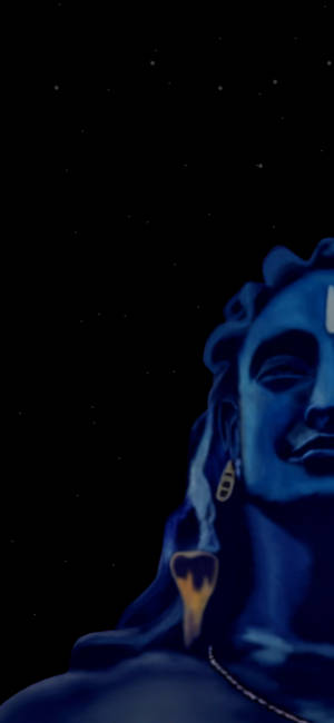 Ημί-Πορτρέτο Απεικόνιση του Adiyogi Shiva — iPhone 12 Ταπετσαρία