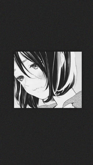 Θλιμμένο Anime Κορίτσι Ασπρόμαυρη Αισθητική Κινητό