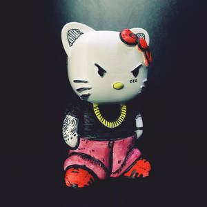 Ταπετσαρία θυμωμένης Hello Kitty Halloween ως κακοποιού — Hello Kitty Χαλοουίν Ταπετσαρία