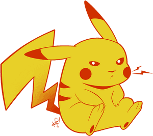 Θυμωμένη εικονογράφηση Pikachu