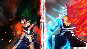 Ταπετσαρία Θυμωμένου Midoriya και Χαριτωμένου Todoroki