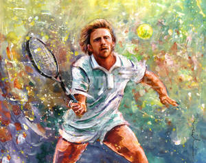 Ταπετσαρία ψηφιακής ζωγραφικής Boris Becker — 5:4 Ταπετσαρία