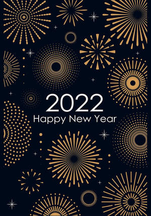 Ταπετσαρία πυροτεχνημάτων για το νέο έτος 2022 — Αληθινό Μαύρο Ταπετσαρία