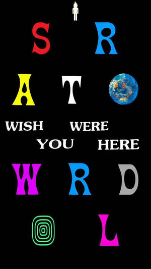 Δροσερή ταπετσαρία κειμένου Astroworld με εκπληκτικό χρωματικό σχέδιο. — Εξοικονόμηση Μπαταρίας Ταπετσαρία