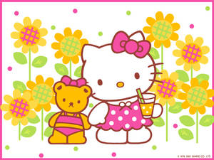 Καφέ Αρκούδα και Hello Kitty Αισθητική — Hello kitty αισθητική Ταπετσαρία