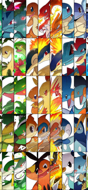 Κολάζ Εξέλιξης Pokémon Με Το Meganium — Huawei nova 15 Ultra Ταπετσαρία
