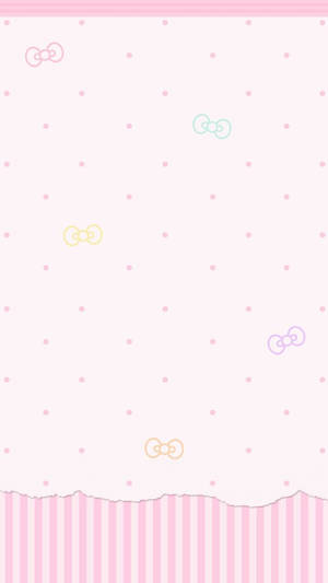 Κολάζ με Φιόγκους σε Kawaii Ροζ Φόντο — Kawaii ροζ Ταπετσαρία