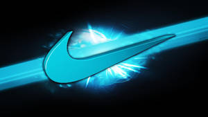 Κομψό Λογότυπο Nike σε Κυανό — Cool Nike Ταπετσαρία