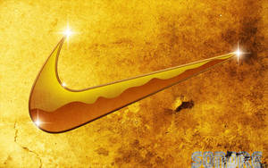 Κομψό Χρυσό Λογότυπο Nike — Cool Nike Ταπετσαρία