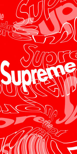 Κόκκινο Supreme διάφορες γραμματοσειρές λογότυπου — 18:9 Ταπετσαρία