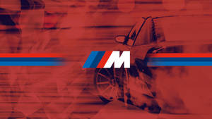 Κόκκινο Αυτοκίνητο Καπνιστό Λογότυπο BMW M — Bmw Ταπετσαρία