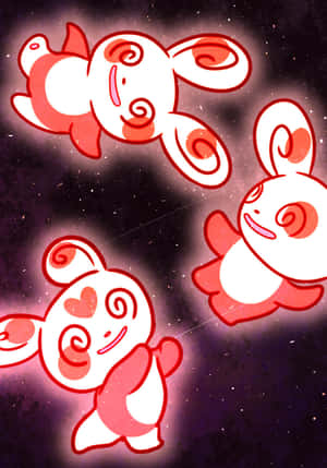 Λαμπερό Ροζ Σπάιντα — Pokémon Ταπετσαρία