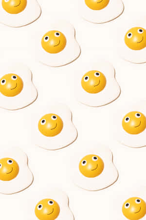 Λεζάντα: Ένα Ζωηρό Smiley Emoji Αναμεμειγμένο με Αυγό Μάτι — Huawei MatePad 11.5 (2026) Ταπετσαρία