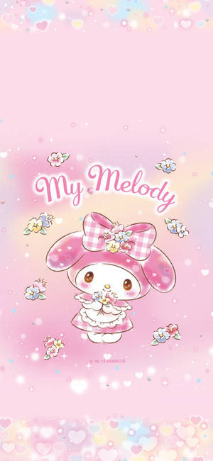 Ροζ ταπετσαρία My Melody — iPhone 15 Pro Ταπετσαρία