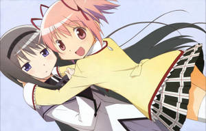 Ταπετσαρία λεσβιακού anime Akemi και Kaname — Anime aesthetic GIF Ταπετσαρία