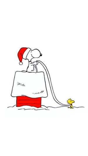 Ταπετσαρία Λευκά Χριστούγεννα Snoopy — Snoopy χριστούγεννα Ταπετσαρία