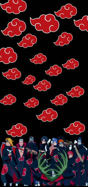 Λογότυπο Akatsuki της Φυλής των Shinobi — Naruto iPhone GIF Ταπετσαρία
