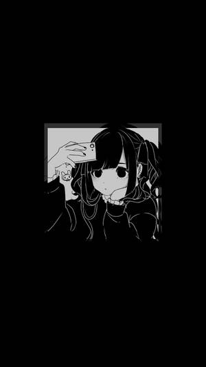 Λυπημένο Anime Κορίτσι Ασπρόμαυρο
