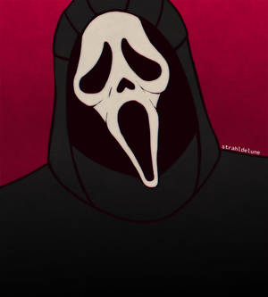 Μαγευτική Εικόνα του Ghostface σε Ροζ Φόντο — Honor Magic V Flip 2 Ταπετσαρία