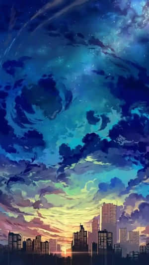 Μαγευτικό Anime Τοπίο με Άνθη Κερασιάς — Όμορφο anime Ταπετσαρία