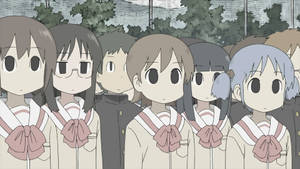 Μαθητές του Nichijou με Θαμπά Χρώματα — Anime laptop Ταπετσαρία