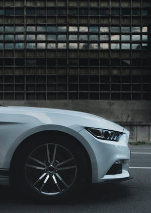 Μαργαριταρένιο λευκό Ford Mustang ταπετσαρία — Oppo Pad 5 Pro Ταπετσαρία