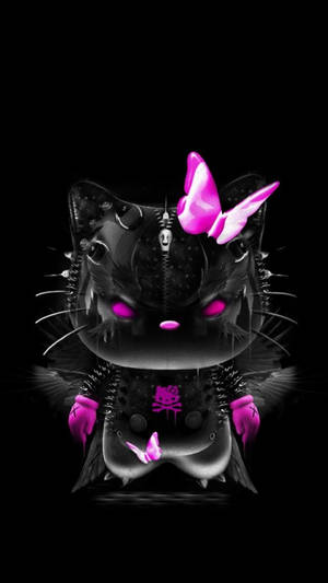 Μαύρη Hello Kitty με Σκούρα Στολή — Cat Noir Ταπετσαρία