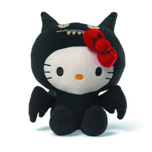 Ταπετσαρία με μαύρη βαμπίρ Hello Kitty για Απόκριες — Hello Kitty Χαλοουίν Ταπετσαρία