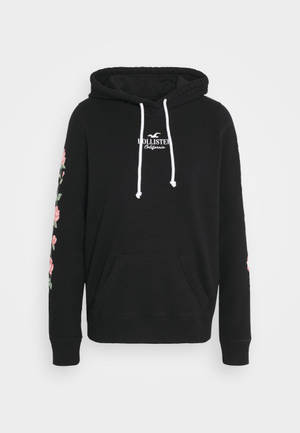 Ταπετσαρία μαύρου hoodie Hollister μπουφάν — Αποκορεσμένο Ταπετσαρία