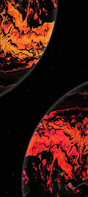 Μαύρος Amoled Πλανήτης — 1440x3200 Ταπετσαρία