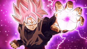 Μαύρος Goku με Ροζ Εφέ Κεραυνού — Μαύρος goku Ταπετσαρία