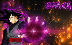 Μαύρος Goku με Σκούρο Ροζ Σφαίρα — Μαύρος goku Ταπετσαρία