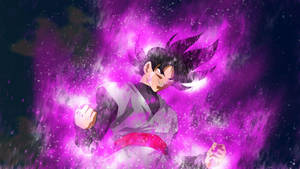 Μαύρος Goku με Φούξια Αύρα — Μαύρος goku Ταπετσαρία
